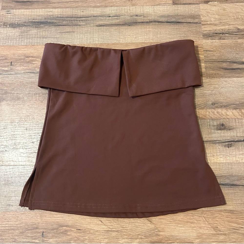 Strapless Brown Top
